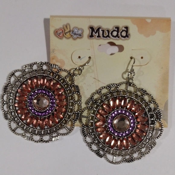 Mudd Women's Multicolor Crystal Filigree Design Drop Dangle Earrings - Jewelry - Picture 7 of 8